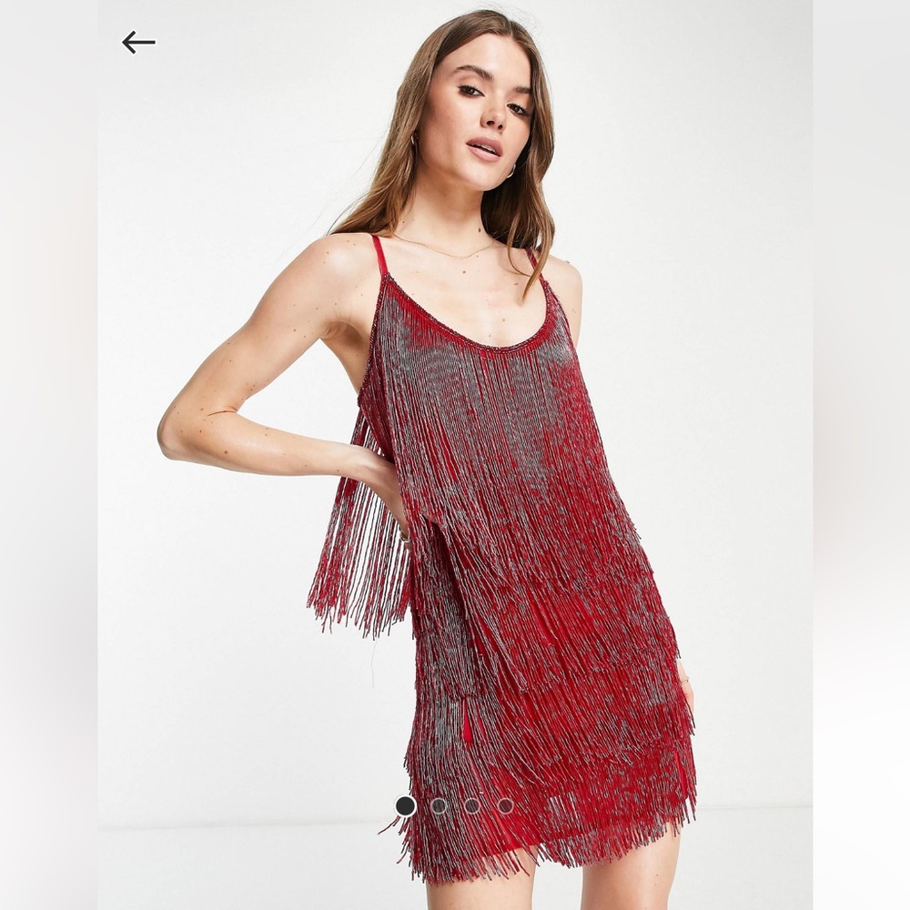 Fringed red dress ❤️